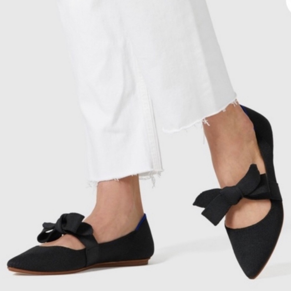 Rothy’s Mary Jane Tie Flat in Black